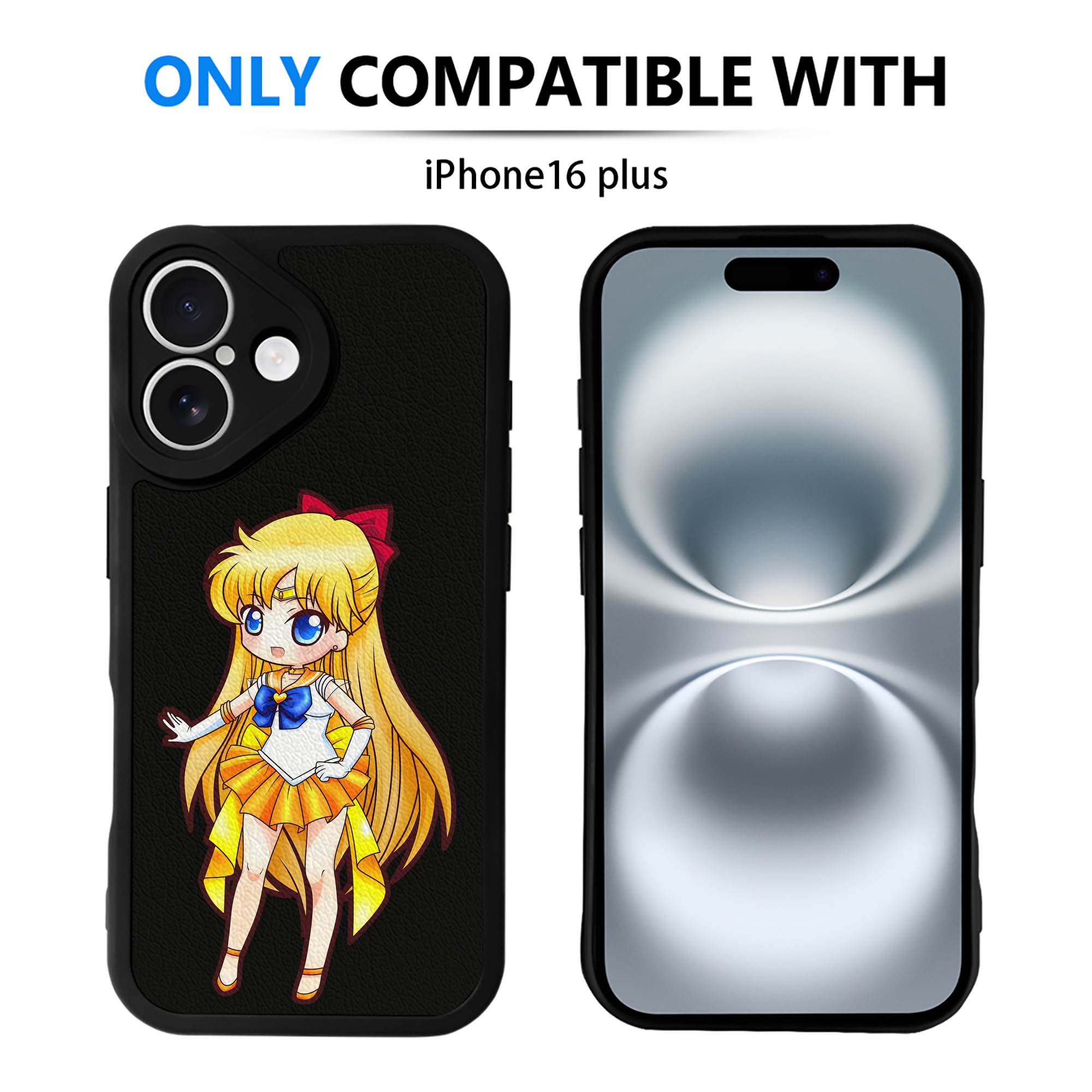 （画像用） 美少女戦士セーラームーン 愛野 美奈子 あいの みなこ Sailor Moon Aino Minako 【iPhone 16シリーズ対応】シリコンスマホケース（レザー調） 材質：シリコン